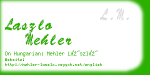 laszlo mehler business card